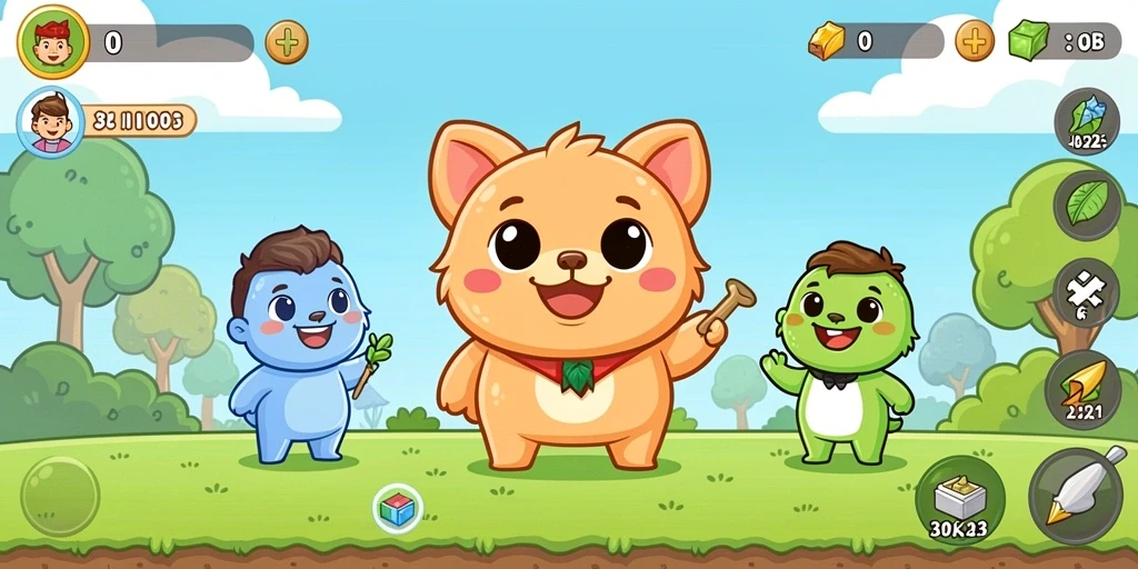 Tampilan antarmuka game yang menarik.