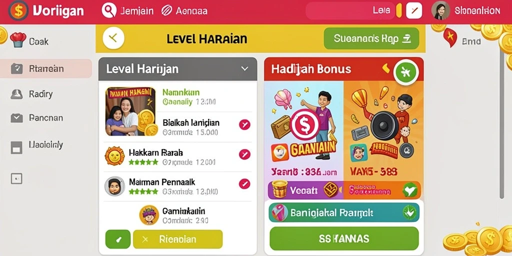 Tampilan awal permainan yang menarik dan ramah pengguna.