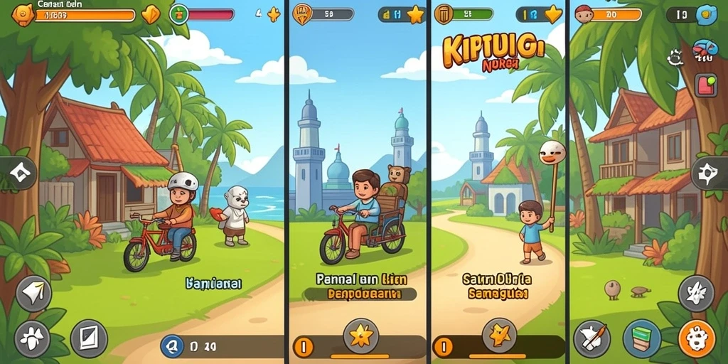Tangkapan layar menunjukkan tampilan level baru yang menarik.