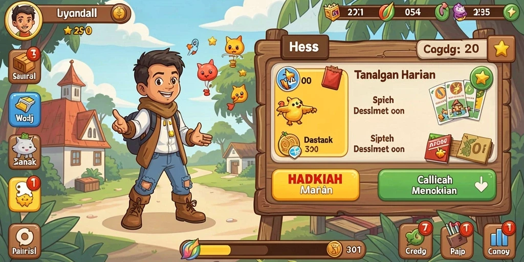 Screenshot menampilkan antarmuka pengguna yang menarik.